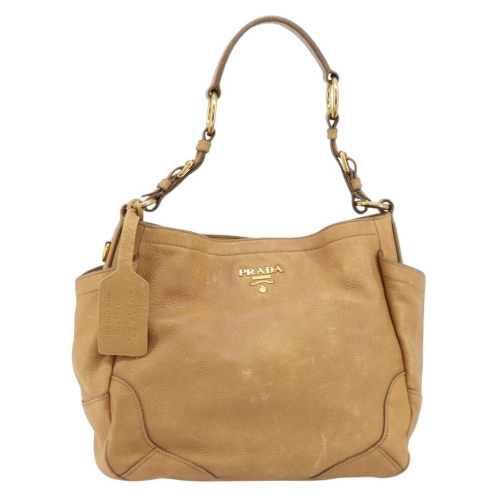 Prada Saffiano Galleria Shoulder Bag Beige